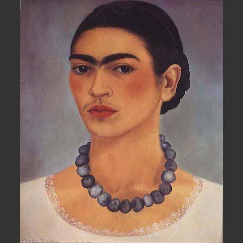 Frida Kahlo Self Portrait with Necklace